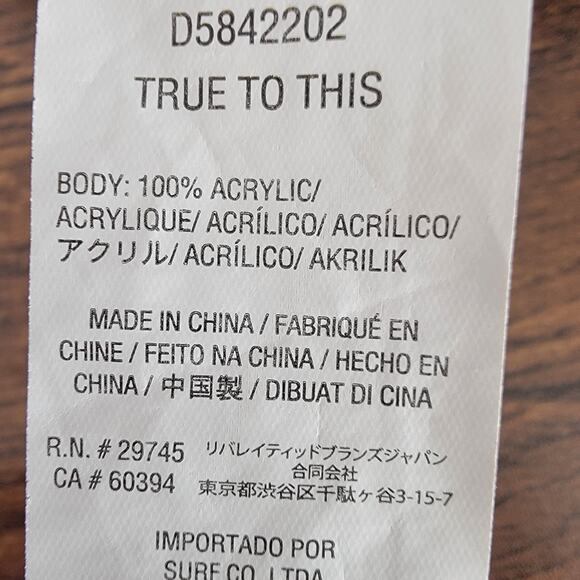 Volcom Winter Beanie Hat Fair Isle Nordic Unisex Black Snowflake Ski Outdoors - Picture 5 of 5